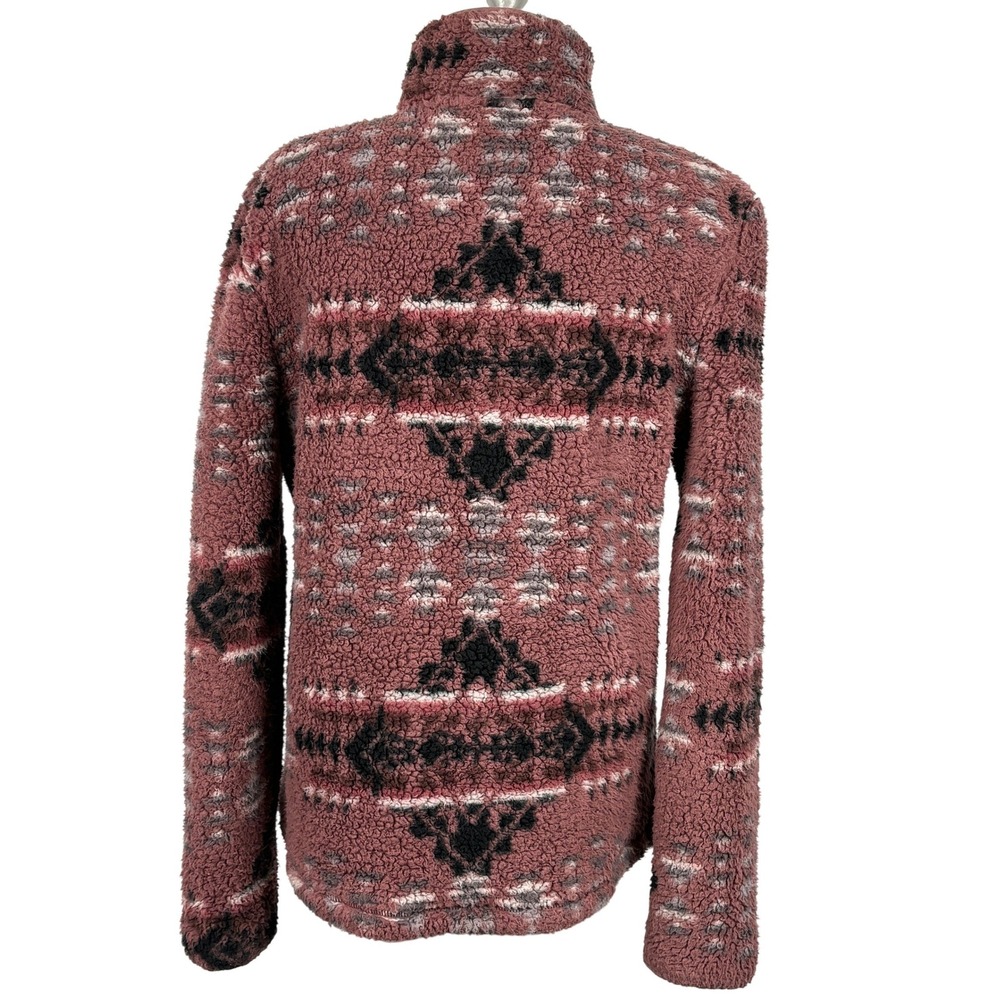 Avalanche Sherpa Fleece Jacket Small Mauve Southwest Full Zip - Picture 2 of 13